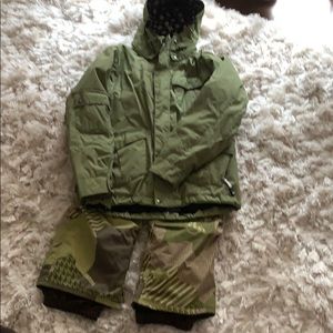 Boys Burton snowboard pants and RIDE snowboardcoat